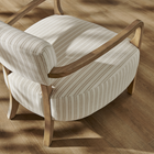 Modway - Zinnia Tissu rayé rembourré Chaise d’accent - Avoine-Siège surdimensionné