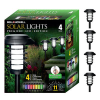 Bell + Howell - Color Disk Lights Lumières solaires à DEL-Haute qualité et plus longue durée : Les lampes de chemin d’extérieur étanches Bell+Howell Solar utilisent des matériaux épaissis et résistants à la corrosion qui sont plus durables que les lampes de jardin solaires ordinaires. Les panneaux solaires haut de gamme avec une capacité de batterie intégrée de 800 mAh signifient que nos lumières solaires extérieures peuvent collecter efficacement plus de lumière solaire et stocker plus d’énergie électrique
