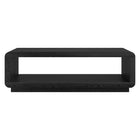 Hudson&Canal - Table basse rectangulaire Lonni de 119 cm de large, finition grain noir-La table est fabriquée avec des matériaux de haute qualité et présente une finition aspect bois à grain noir