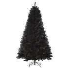 HOMCOM - Arbre de Noël Artificiel 6 Pieds Décoration Maison Ouverture Automatique - Noir-Sapin de Noël artificiel de 6 pieds de haut dans un style d'épicéa réaliste 