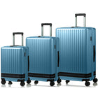CHAMPS - Ensemble de bagages extensibles  3 pièces - à parois rigides Collection Fresh II - Bleu-Materieau Polycarbonate
