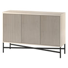 Hudson&Canal - Buffet Brighton 48" L - Aulne Blanc-Le dessus a une capacité de poids de 75 lb, la zone de stockage intérieure peut contenir 35 lb sur chaque étagère