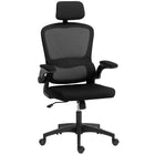 HOMCOM - Chaise de bureau ergonomique avec support lombaire et accoudoirs relevables - noir-Le design dynamique à double dossier offre un soutien flexible, soulageant la pression après de longues heures 