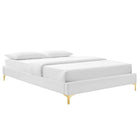 Modway - Sutton Performance Velvet Cadre de lit queen-lit, Blanc-Velours de performance résistant aux taches