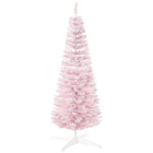 HOMCOM - Arbre de Noël artificiel crayon avec branches floquées de neige-Des branches en plastique réalistes donnent un aspect plein et luxuriant à l'arbre 