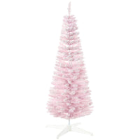 HOMCOM - Arbre de Noël artificiel crayon avec branches floquées de neige-Des branches en plastique réalistes donnent un aspect plein et luxuriant à l'arbre 