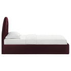 Modway - Solana Arqué Performance Velvet Lit à plateforme jumelle, Mûrier-Base du socle