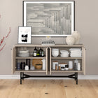 Hudson&Canal - Buffet Richmond 58" L - Aulne Blanc-Dimensions du produit : 15,5" L x 58" l x 32" H