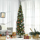 HOMCOM - Arbre de Noël artificiel illuminé 6 pi avec lumières LED blanc chaud-200 lumières LED intégrées directement dans l'arbre offrent un affichage chaleureux 