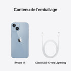 Apple - iPhone 14 6.1 po ecran Liquid Retina XDR, 512 Go, Bleu, Bell et Virgin Plus-Écran HDR