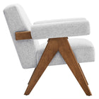 Modway - Lyra Tissu Fauteuil - Tissu gris clair-Rembourrage en mousse dense