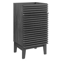 Modway - Render 18" Armoire de toilette de salle de bain (lavabo non inclus) - Charbon de bois-Style moderne du milieu du siècle