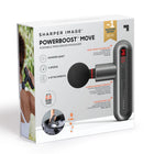 Sharper Image - Masseur portable à percussion pour tissus profonds  Powerboost Move-4 Accessoires : Les 4 Accessoires Inclus Permettent De Réaliser Un Massage Parfait À Chaque Fois : Ronde, Cône, Fourche Et Plate.