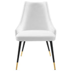 Modway - Adorn Performance Velvet Fauteuil d’appoint de salle à manger Ensemble de 2 - Blanc-Livré entièrement assemblé