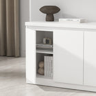 Manhattan Comfort - Buffet moderne Griffin 62" à 4 portes - Blanc-Rangement intérieur spacieux Espace généreux derrière quatre portes pour ranger soigneusement la vaisselle, le linge ou les essentiels