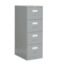 Staples – Classeur vertical format légal, 4 tiroirs, gris-Suspension à roulements à billes entièrement progressive pour un fonctionnement tout en douceur