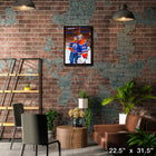 Connor McDavid 20x29 Oilers With Skinner-V - Toile encadree - 22" x 31"-Sous licence officielle de la LNH et de l'AJLNH