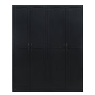 Manhattan Comfort - Cornelia 59,22 po Ensemble Moderne 2 Pièces Armoire de Rangement à 8 Étagères - Noir-Armoire moderne autoportante avec 4 grandes étagères pour chambre et rangement Lot de 2