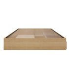Nexera - Lit Queen tiroirs, Érable naturel-Accommode un matelas standard de format Queen.  Sommier non requis. Capacité de charge: 500 lbs