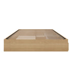 Nexera - Lit Queen tiroirs, Érable naturel-Accommode un matelas standard de format Queen.  Sommier non requis. Capacité de charge: 500 lbs