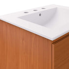 Modway - Scenic Support mural de 24" Vanette de salle de bain - Blanc cerise-Assemblée requise