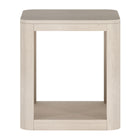 Hudson&Canal - Table d'appoint carrée Kellan (50 cm de largeur) - Blanc aulne-La table est fabriquée à partir de matériaux MDF de haute qualité et durables