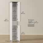 HOMCOM armoire de rangement de salle de bain mince 71 po avec tiroir - blanc-Étagère réglable pour répondre à divers besoins de rangement 