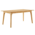 Modway - Juxtapose Rectangle de 63 po Table à manger, Chêne-Cadre robuste en caoutchouc