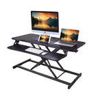 Rocelco - Élévateur de bureau réglable Hi-Lift de 43 po - Noir-Plateau pour clavier fixe pleine grandeur de 34.8 po x 10 po.