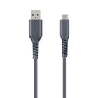Basic Tech - Câble USB-C Tressé de 6 pi - Charbon-Tressé pour plus de durabilité