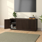 Hudson&Canal - Meuble TV Hanson pour téléviseurs jusqu'à 65 pouces - Alder Brown-Dimensions du produit : 15,5" L x 57,13" l x 24" H