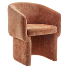 Modway - Verity Barrel Back Chenille Fauteuil à manger - Rouille-Chaise à salle à manger à dossier en tonneau