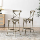 Modway - Gear Tabouret de comptoir - Gris-Capsules de pied non marquées