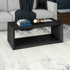 Hudson&Canal - Table basse rectangulaire Osmond 48 po de largeur - Grain noir-Dimensions du produit : 23,38" L x 48" l x 18" H