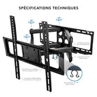 Mount-It! – Support mural inclinable et pivotant pour téléviseur ACL/DEL/plasma de 32 po à 55 po (MI-3990)-Pour la plupart des téléviseurs de 32 à 55 po