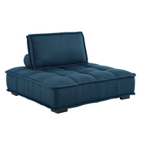 Modway - Saunter Touffe Tissu Chaise sans accoudoir - Azure-Canapé sectionnel sans accoudoirs