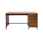 Sully Bay St. - Bureau à 3 tiroirs - Noyer-Fini en stratifié noyer riche et attrayant avec veinures chêne clair