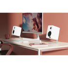 Kanto - Haut-parleurs de bureau de référence 100 W avec USB-C, RCA et Bluetooth 5.0 - Blanc mat, Paquet de 2-Entrées Bluetooth 5.0, USB Type-C et RCA
