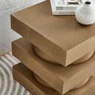 Modway - Perpetuate Totem Table d’appoint - Caramel Ash-Glissières de plancher sans marquage