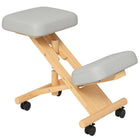 HOMCOM - Chaise ergonomique agenouilloir pour bureau à domicile - blanc crème-Favorise un dos droit pour une posture naturelle et soulage les tensions