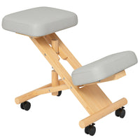 HOMCOM - Chaise ergonomique agenouilloir pour bureau à domicile - blanc crème-Favorise un dos droit pour une posture naturelle et soulage les tensions
