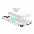 PopSockets - Chargeur Power Pack MagSafe - 5000 mAh - Blanc/Transparent-Recharge sans fil automatique en s’attachant simplement à l’arrière de votre téléphone ou de votre coque magnétique/MagSafe.
