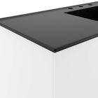 Modway - Vitality Évier simple 48" Vanette de salle de bain - Blanc Noir-Assemblée requise