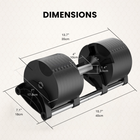 MotionGrey - Ensemble  de 2 haltères réglables V3 avec réglage rapide par rotation - 9 à 53 lb-Ensemble de deux haltères adapté aux exercices bilatéraux sans nécessiter plusieurs paires à poids fixe