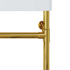 Modway - Redeem Acier inoxydable doré fixé au mur de 24" Vanette de salle de bain - Or Blanc-Assemblée requise