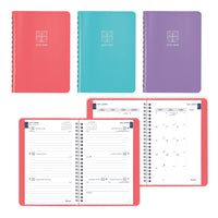 Blueline - 2025-2026 agenda académique hebdomadaire/mensuel - 8 po x 5 po - Couleurs assorties - Bilingue-13 mois, juillet 2025 à juillet 2026