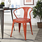 Modway - Promenade Chaise à manger - Rouge-Acier revêtu de poudre