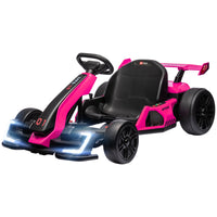 Aosom - Kart à batterie 24 V pour enfants avec siège réglable - Rose-Atteindre une vitesse maximale de 12 km/h 