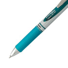 Pentel - Stylo gel EnerGel remplissable avec prise - Rétractable - 0,7 mm - Encre turquoise-0,7 mm/acier inoxydable