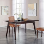 Modway - Oracle Rectangle de 59 po Table à manger, Cappuccino-Placage de grains de bois et MDF